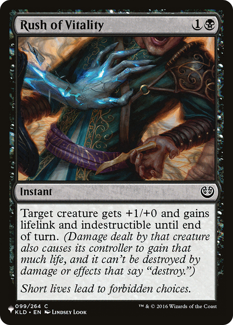 Rush of Vitality [The List] | The Time Vault CA