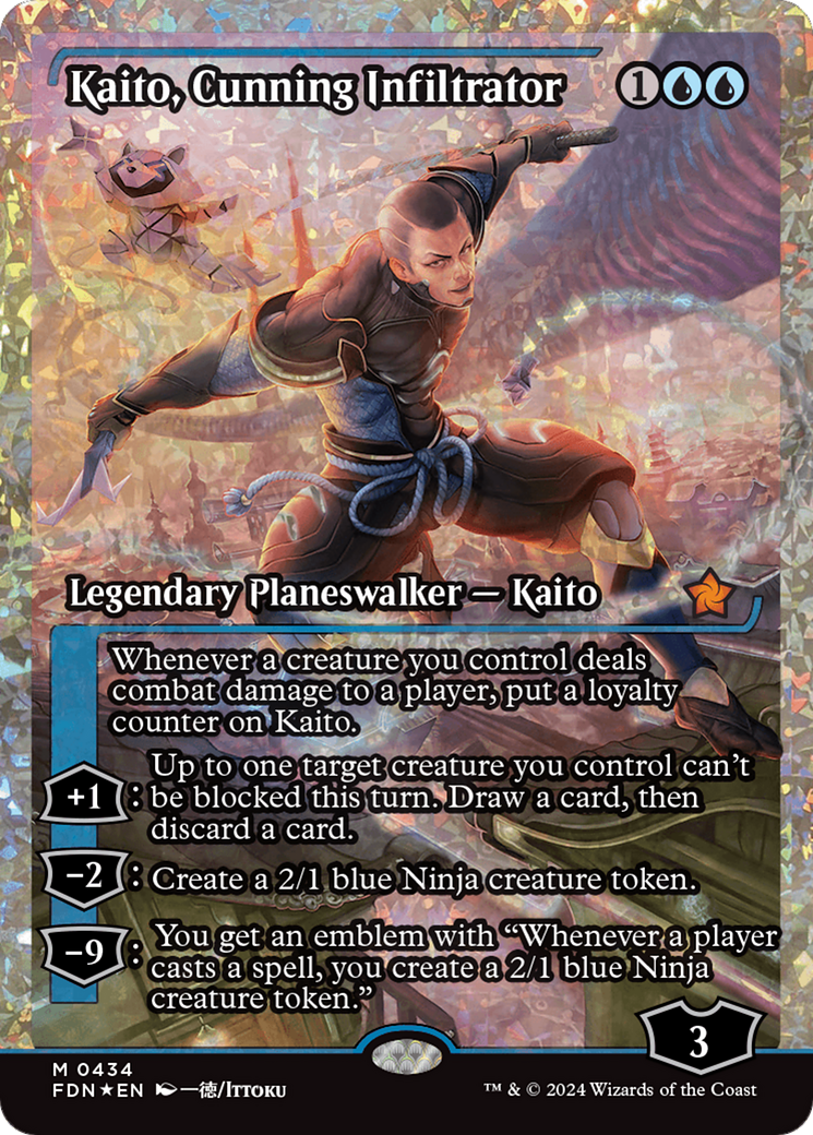 Kaito, Cunning Infiltrator (Showcase) (Frature Foil) [Foundations] | The Time Vault CA