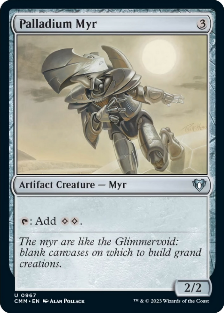 Palladium Myr [Commander Masters] | The Time Vault CA