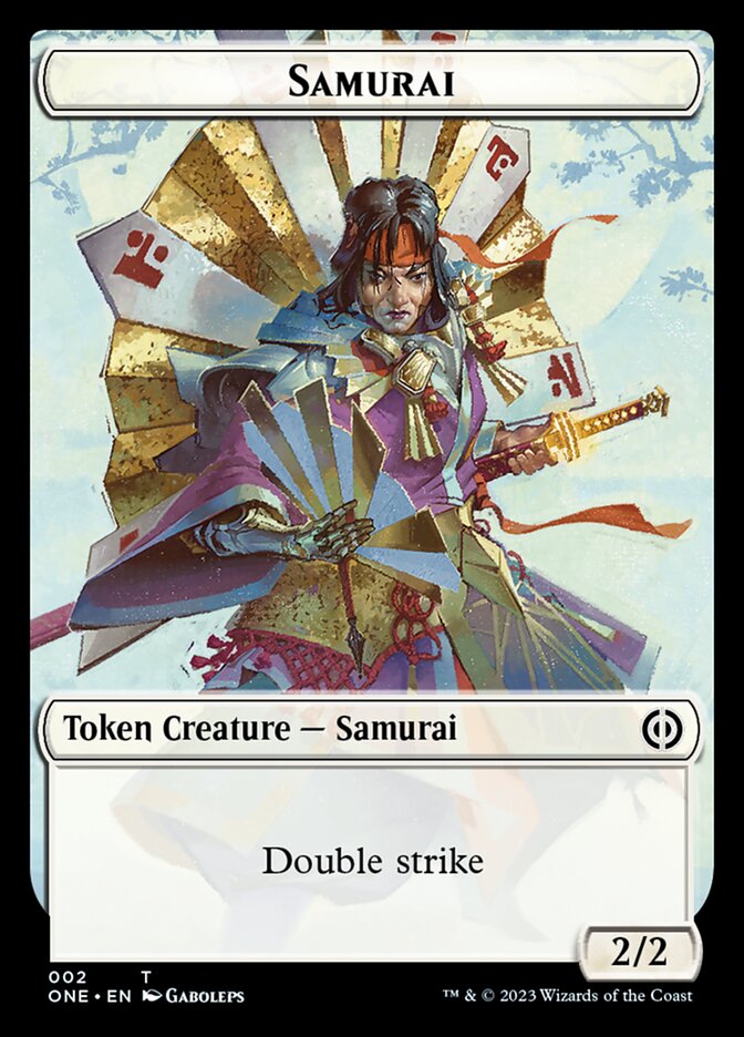 Phyrexian Mite (011) // Samurai Double-Sided Token [Phyrexia: All Will Be One Tokens] | The Time Vault CA