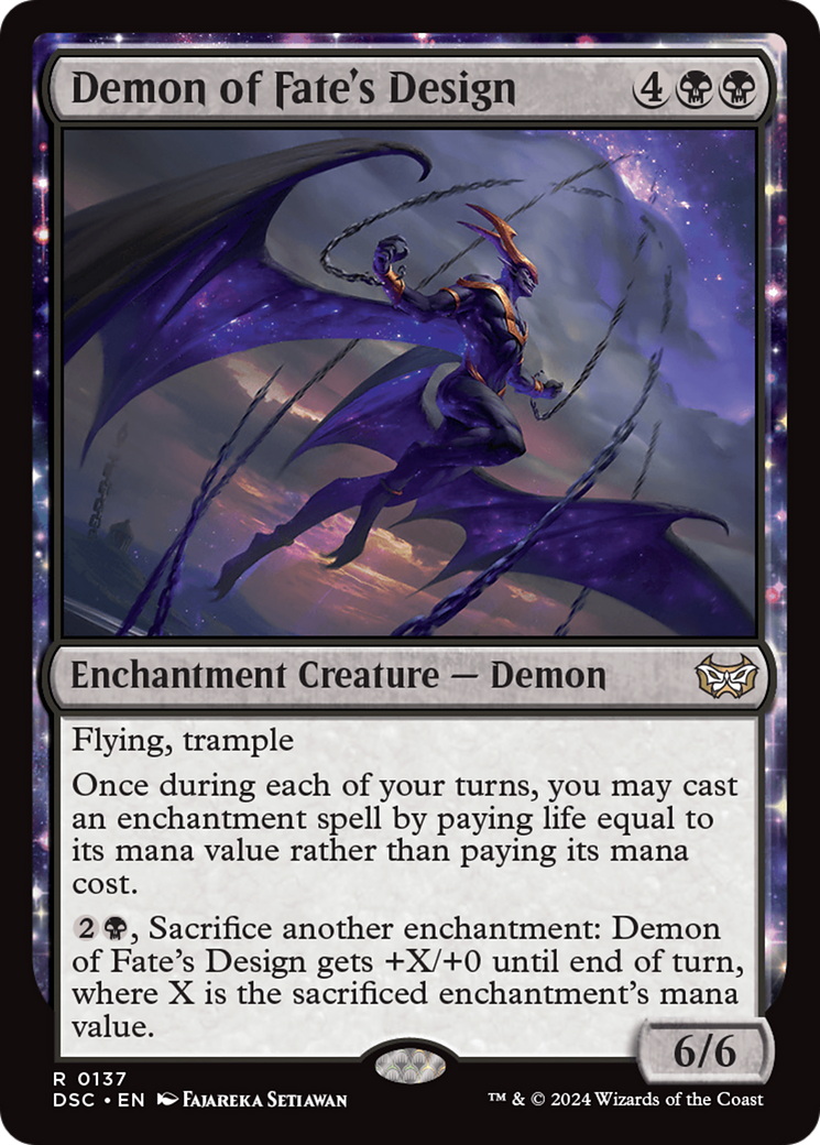 Demon of Fate's Design [Duskmourn: House of Horror Commander] | The Time Vault CA