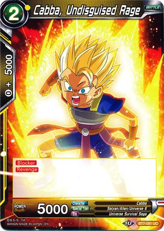 Cabba, Undisguised Rage (BT7-081) [Assault of the Saiyans] | The Time Vault CA
