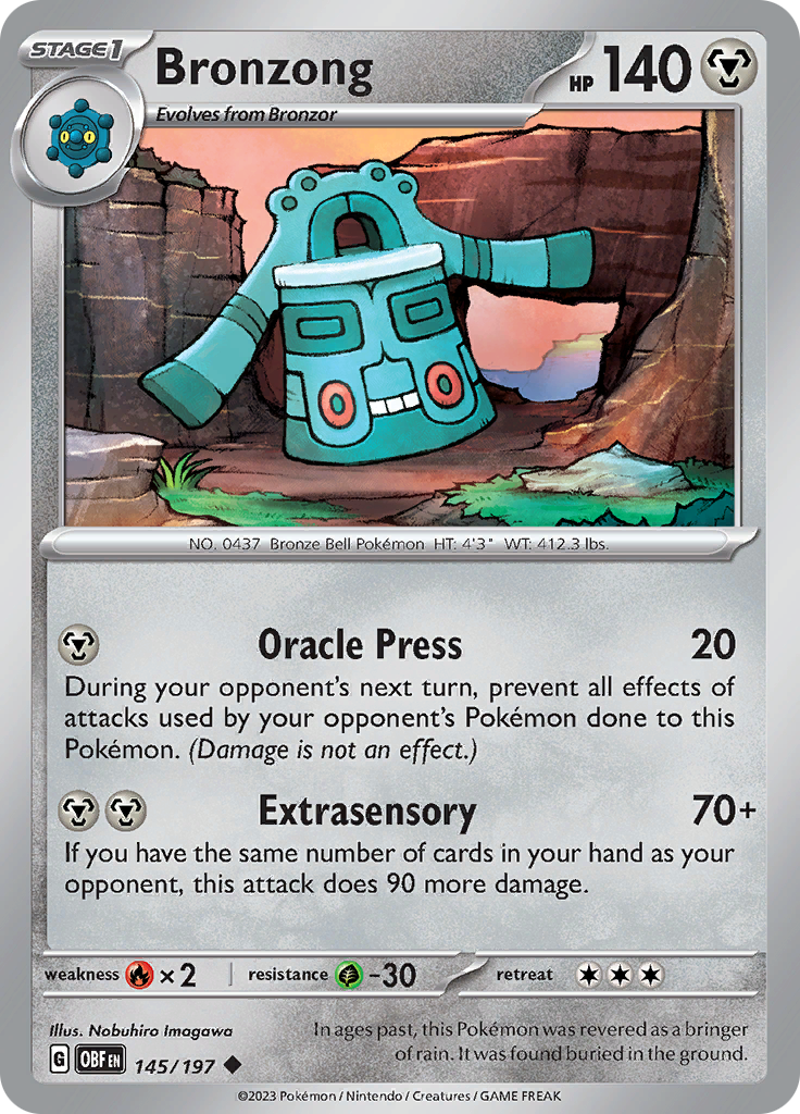 Bronzong (145/197) [Scarlet & Violet: Obsidian Flames] | The Time Vault CA