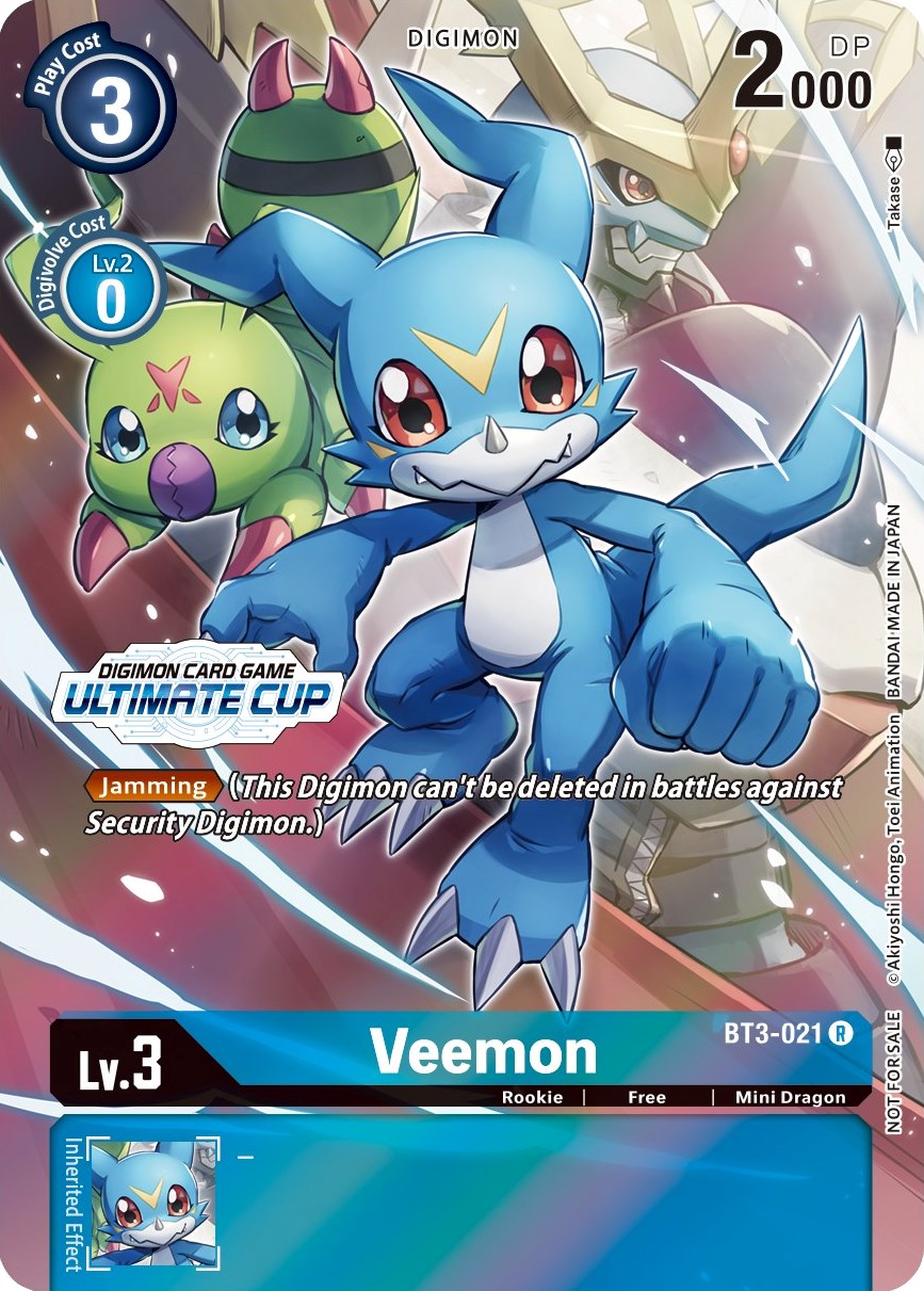 Veemon [BT3-021] (April Ultimate Cup 2022) [Release Special Booster Promos] | The Time Vault CA