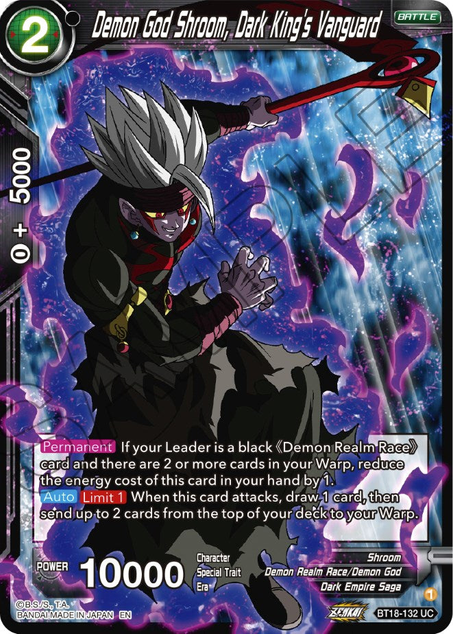 Demon God Shroom, Dark King's Vanguard (BT18-132) [Dawn of the Z-Legends] | The Time Vault CA