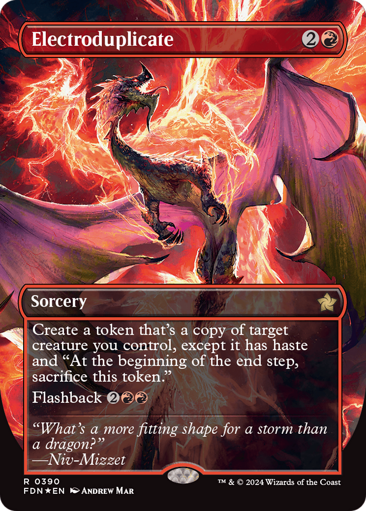 Electroduplicate (Borderless) (Mana Foil) [Foundations] | The Time Vault CA