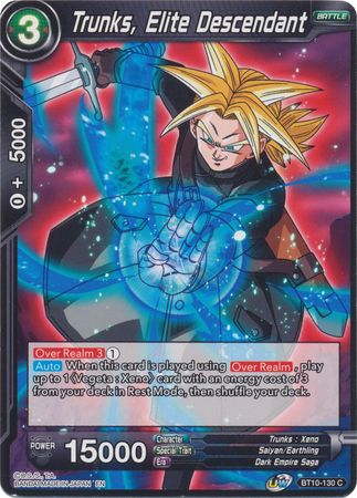 Trunks, Elite Descendant (BT10-130) [Rise of the Unison Warrior 2nd Edition] | The Time Vault CA