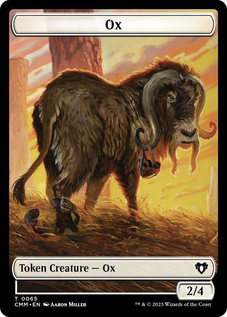 Phyrexian Golem // Ox Double-Sided Token [Commander Masters Tokens] | The Time Vault CA