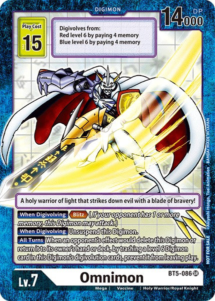 Omnimon [BT5-086] (Across Time Box Promo) [Battle of Omni Promos] | The Time Vault CA