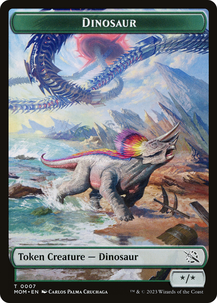 Treasure (20) // Dinosaur Double-Sided Token [March of the Machine Tokens] | The Time Vault CA