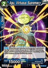 Agu, Virtuous Supremacy (Divine Multiverse Draft Tournament) (DB2-060) [Tournament Promotion Cards] | The Time Vault CA
