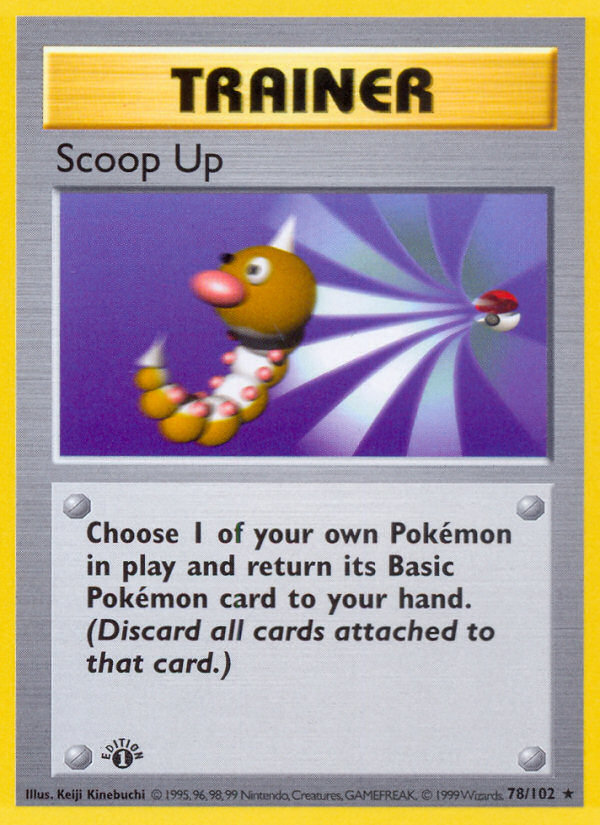Scoop Up (78/102) (Shadowless) [Base Set 1st Edition] | The Time Vault CA