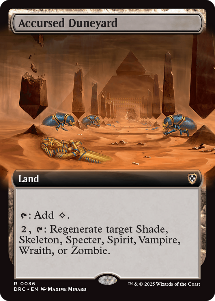 Accursed Duneyard (Extended Art) [Aetherdrift Commander] | The Time Vault CA
