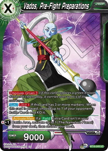 Vados, Pre-Fight Preparations (BT16-049) [Realm of the Gods] | The Time Vault CA