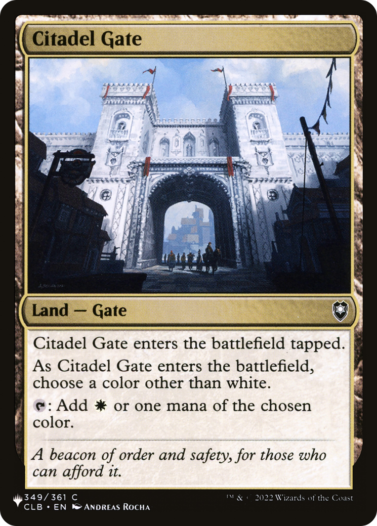 Citadel Gate [The List] | The Time Vault CA