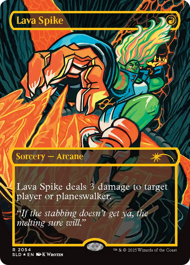Lava Spike (2054) (Raised Foil) [Secret Lair Drop Series] | The Time Vault CA