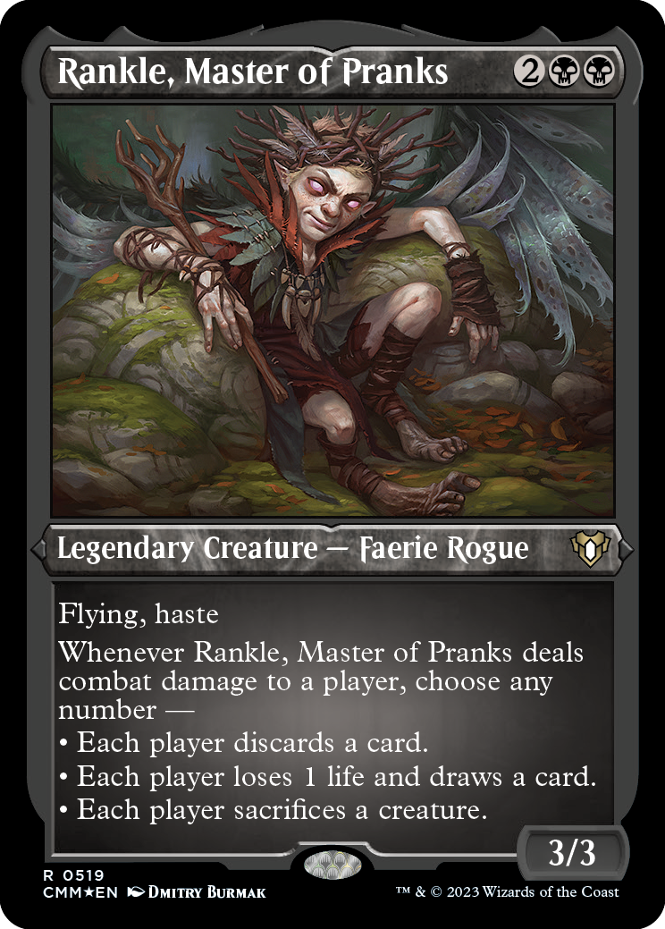 Rankle, Master of Pranks (Foil Etched) [Commander Masters] | The Time Vault CA