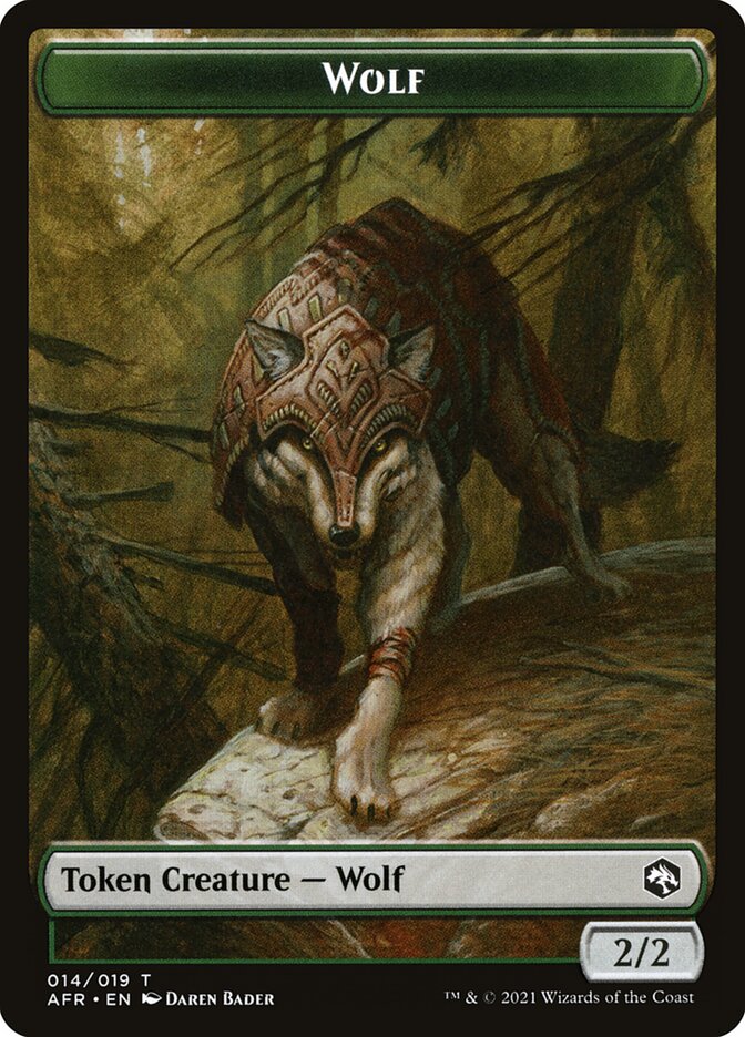 Wolf // Mordenkainen Emblem Double-Sided Token [Dungeons & Dragons: Adventures in the Forgotten Realms Tokens] | The Time Vault CA