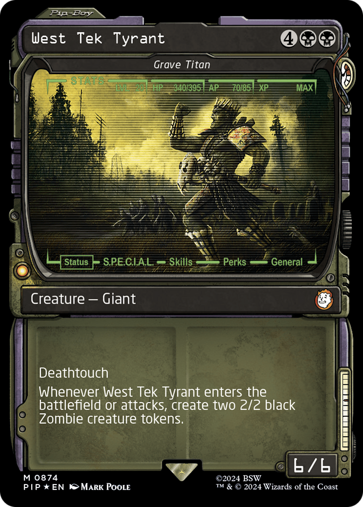 West Tek Tyrant - Grave Titan (Showcase) (Surge Foil) [Fallout] | The Time Vault CA