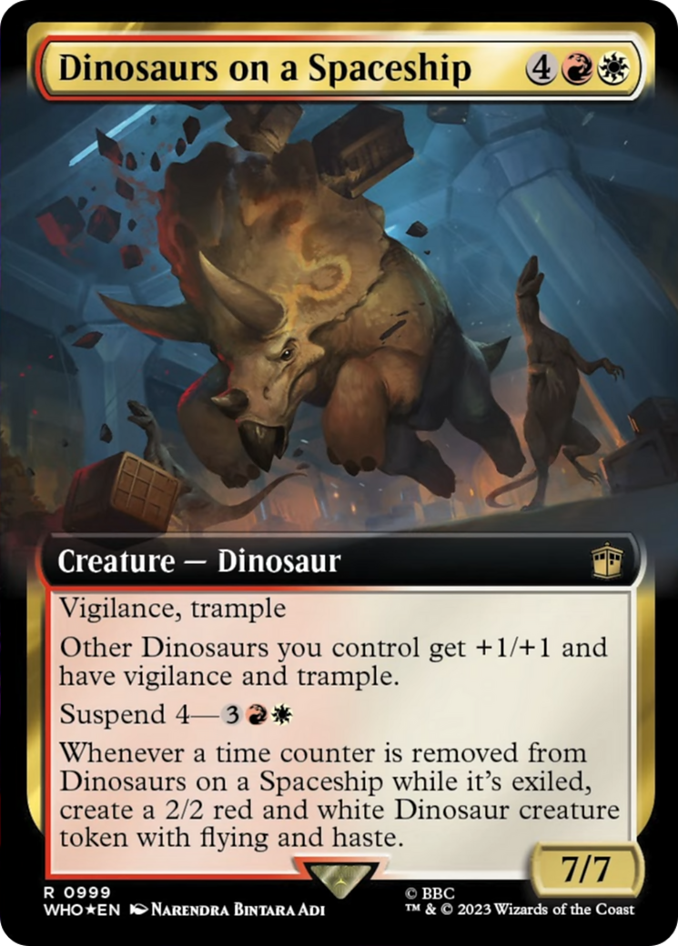 Dinosaurs on a Spaceship (Extended Art) (Surge Foil) [Doctor Who] | The Time Vault CA