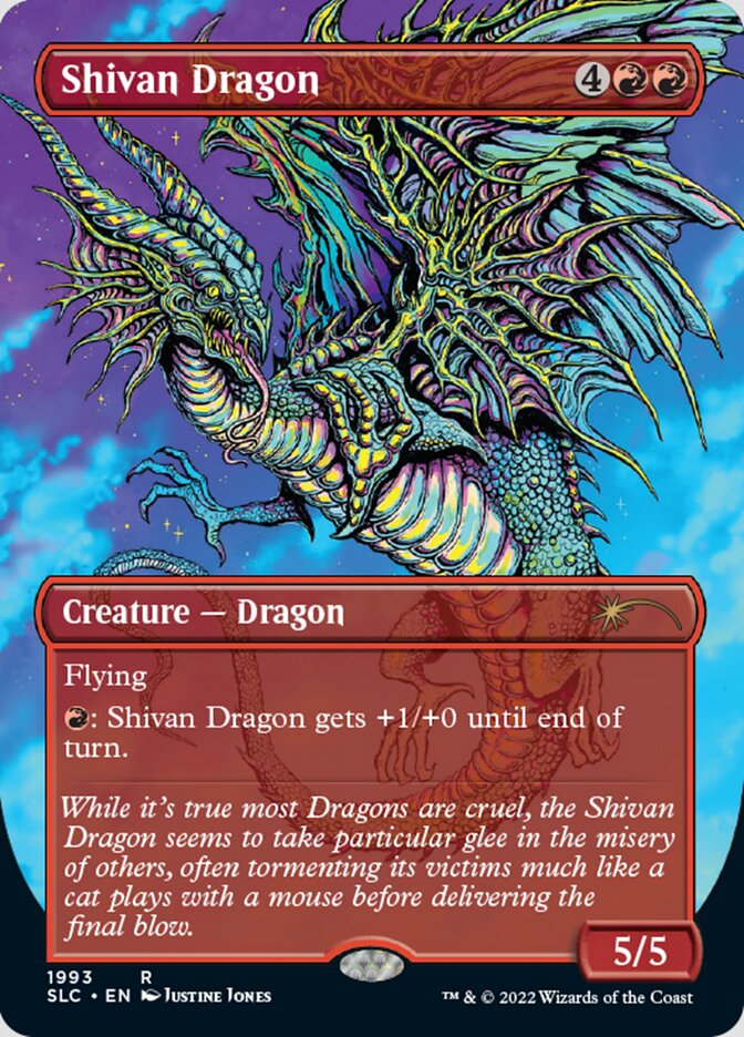 Shivan Dragon (Borderless) [Secret Lair Countdown Kit] | The Time Vault CA