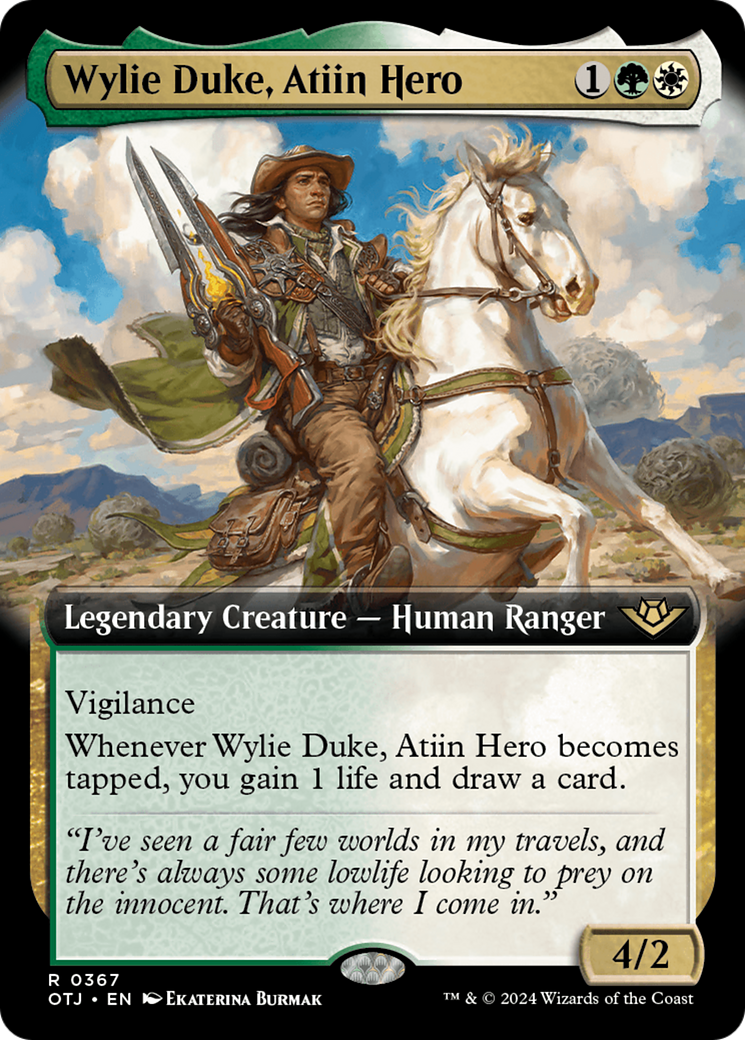 Wylie Duke, Atiin Hero (Extended Art) [Outlaws of Thunder Junction] | The Time Vault CA