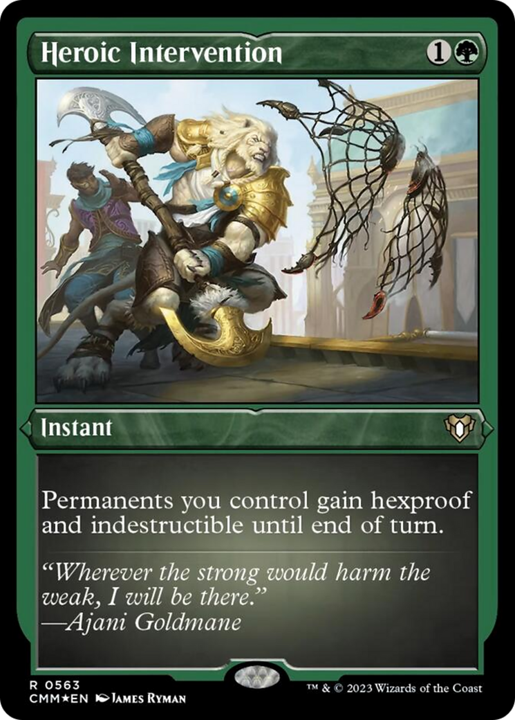Heroic Intervention (Foil Etched) [Commander Masters] | The Time Vault CA