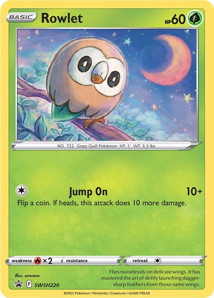 Rowlet (SWSH220) [Sword & Shield: Black Star Promos] | The Time Vault CA