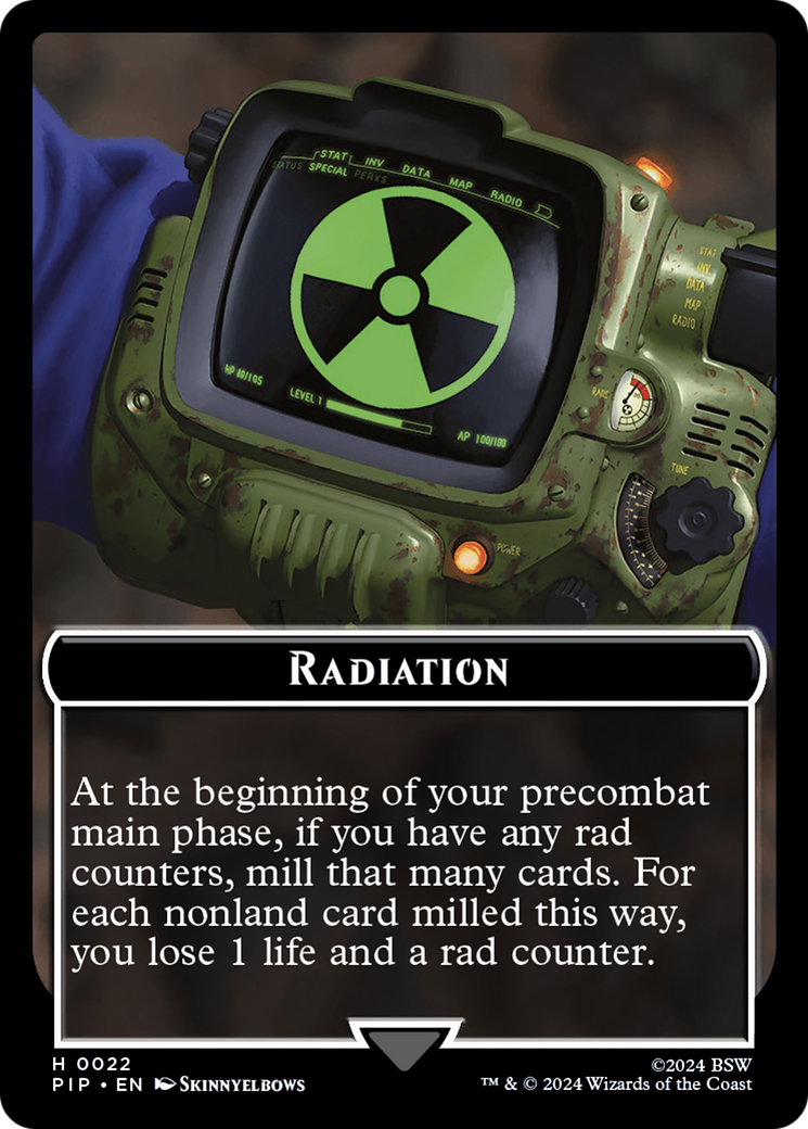 Radiation // Human Soldier Double-Sided Token [Fallout Tokens] | The Time Vault CA