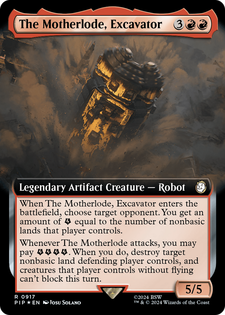 The Motherlode, Excavator (Extended Art) (Surge Foil) [Fallout] | The Time Vault CA