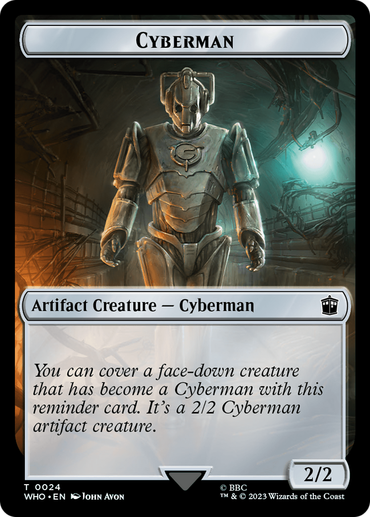 Soldier // Cyberman Double-Sided Token [Doctor Who Tokens] | The Time Vault CA