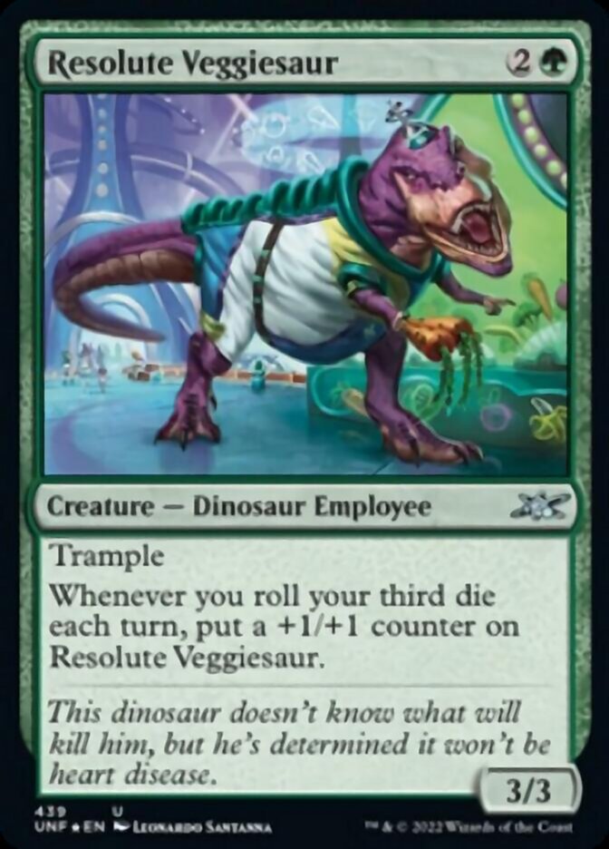 Resolute Veggiesaur (Galaxy Foil) [Unfinity] | The Time Vault CA