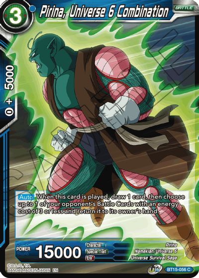 Pirina, Universe 6 Combination (BT15-056) [Saiyan Showdown] | The Time Vault CA
