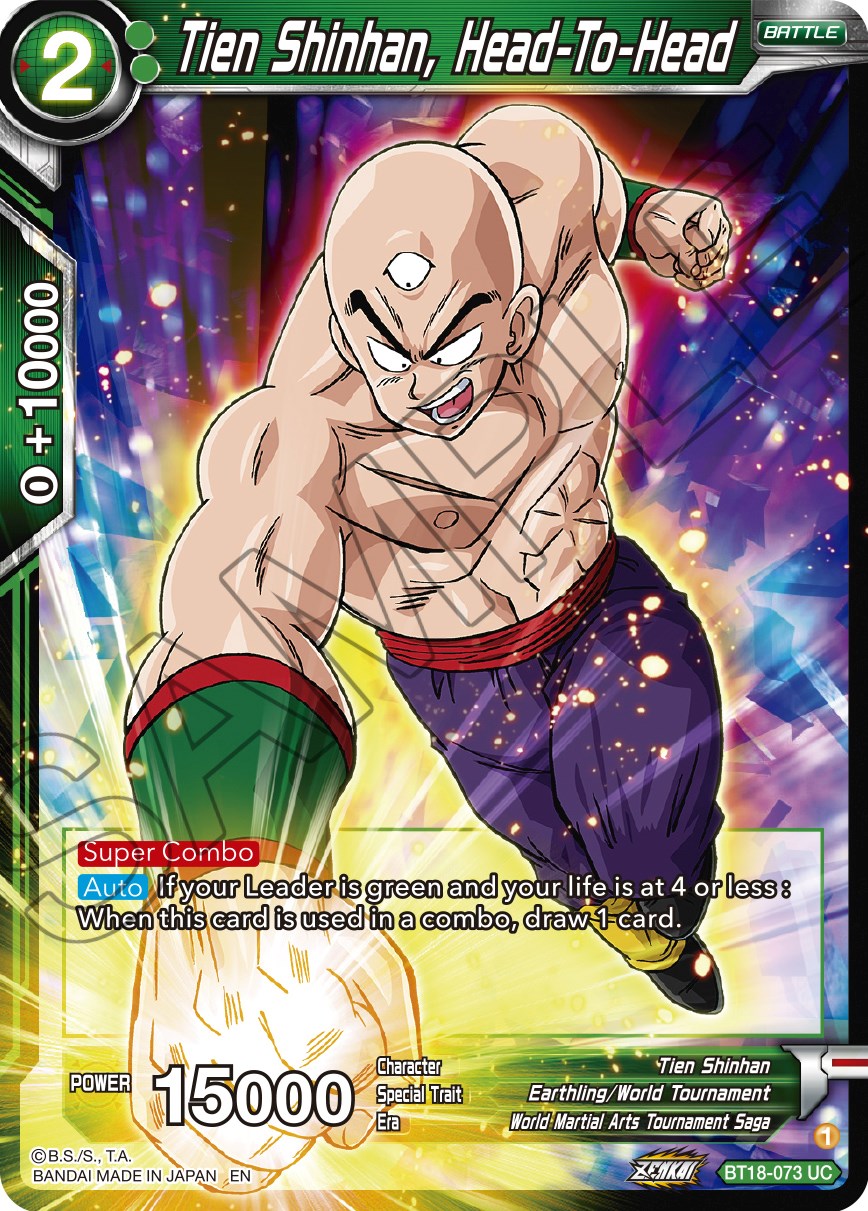 Tien Shinhan, Head-To-Head (BT18-073) [Dawn of the Z-Legends] | The Time Vault CA