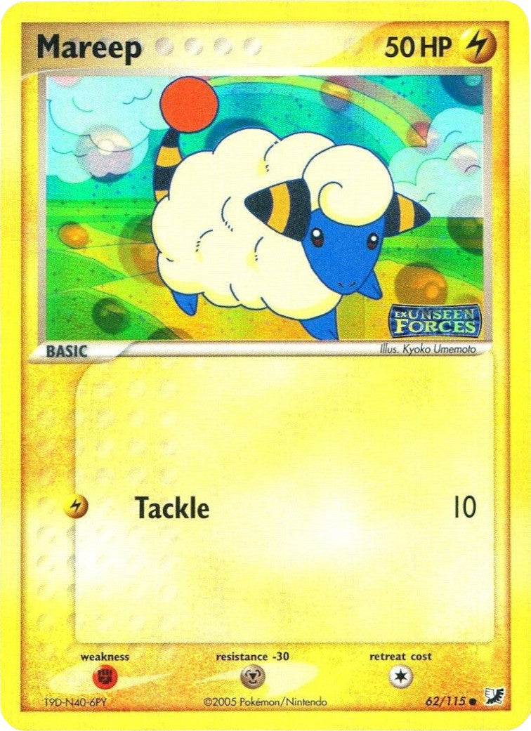 Mareep (62/115) (Stamped) [EX: Unseen Forces] | The Time Vault CA