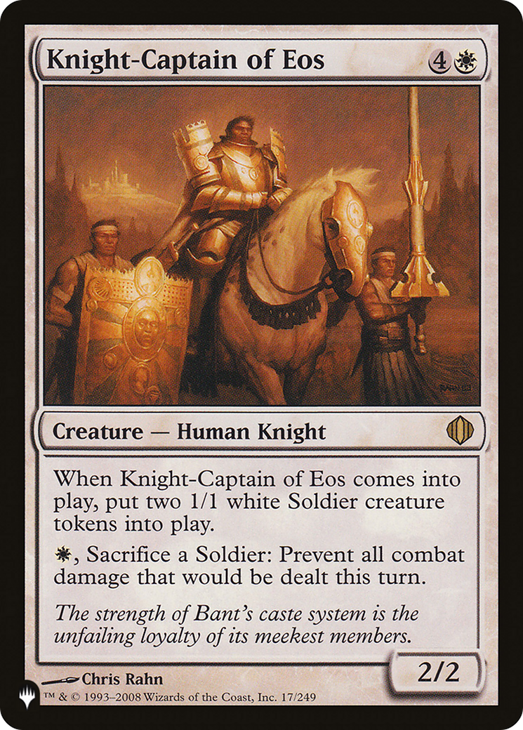 Knight-Captain of Eos [The List] | The Time Vault CA