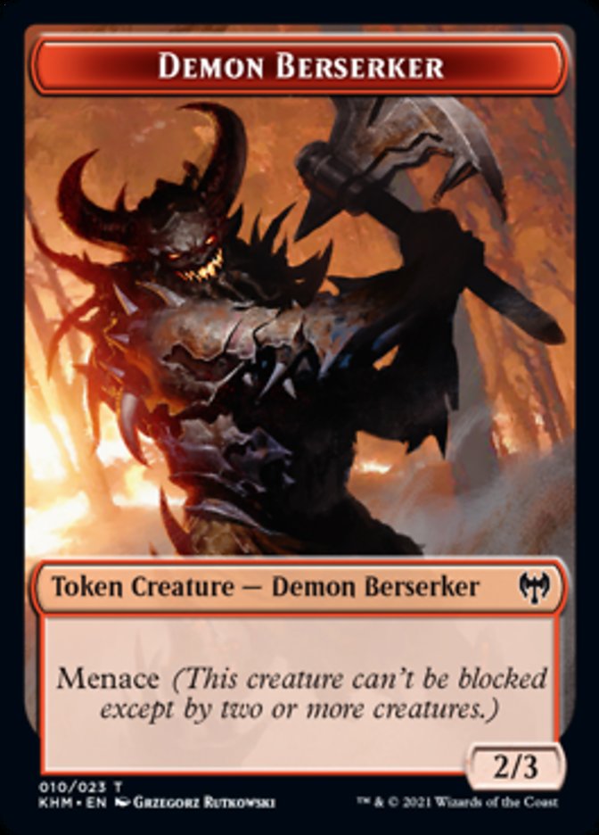 Demon Berserker Token [Kaldheim Tokens] | The Time Vault CA