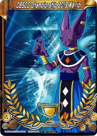 DBSCG Championship 2019 Warrior (Merit Card) - Universe 7 "Beerus" (7) [Tournament Promotion Cards] | The Time Vault CA