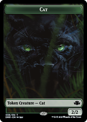 Zombie // Cat (008) Double-Sided Token [Dominaria Remastered Tokens] | The Time Vault CA