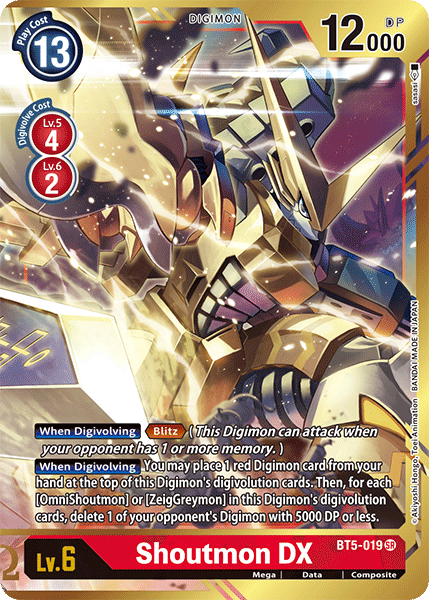 Shoutmon DX [BT5-019] (Alternate Art) [Battle of Omni] | The Time Vault CA