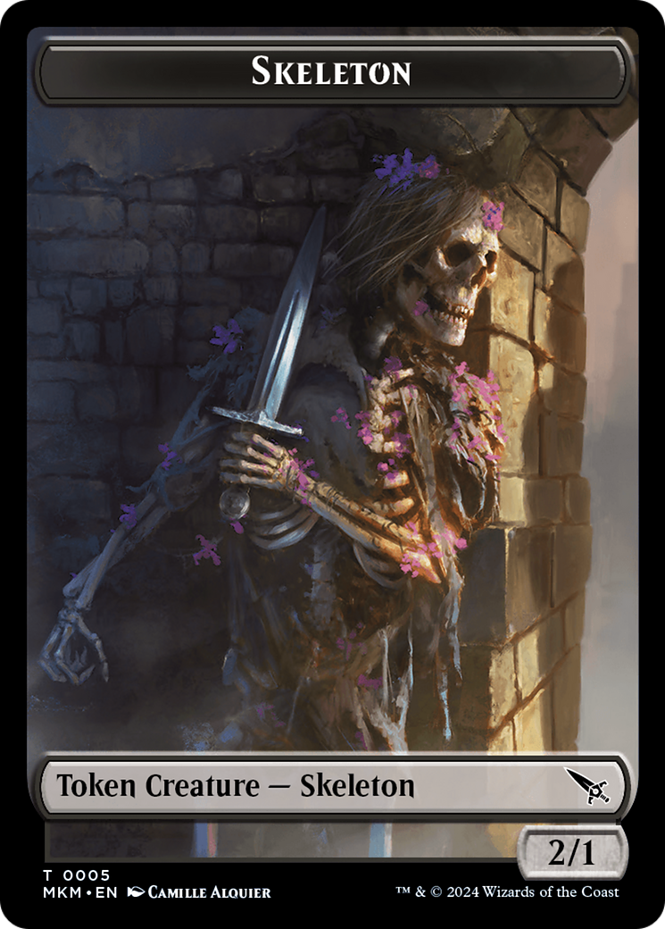 Detective // Skeleton Double-Sided Token [Murders at Karlov Manor Tokens] | The Time Vault CA