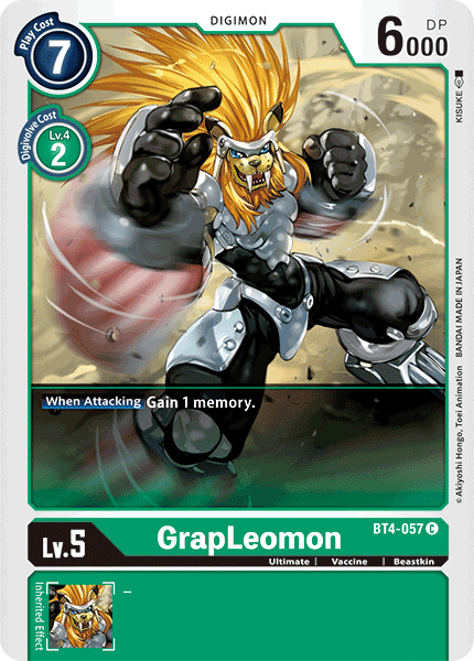 GrapLeomon [BT4-057] [Great Legend] | The Time Vault CA