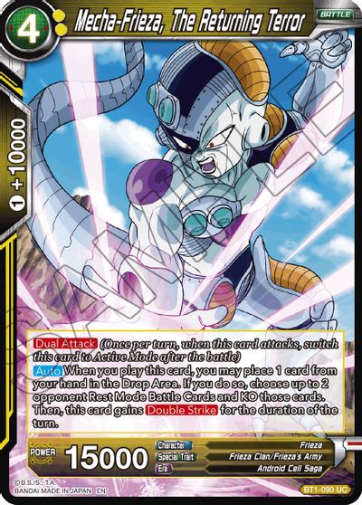 Mecha-Frieza, The Returning Terror (Reprint) (BT1-090) [Battle Evolution Booster] | The Time Vault CA