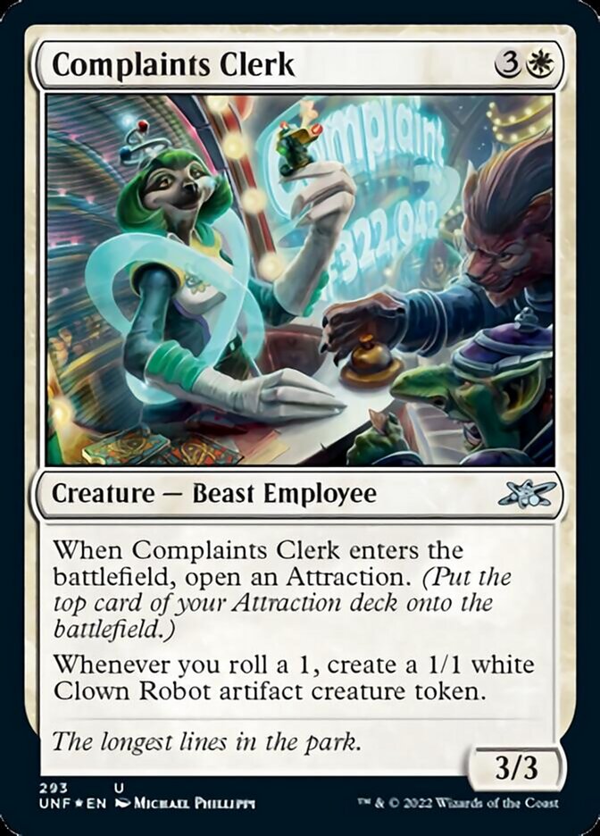 Complaints Clerk (Galaxy Foil) [Unfinity] | The Time Vault CA