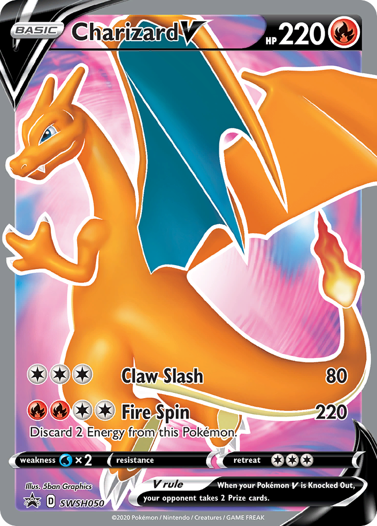 Charizard V (SWSH050) [Sword & Shield: Black Star Promos] | The Time Vault CA