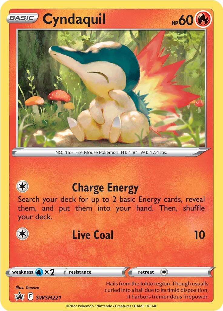 Cyndaquil (SWSH221) [Sword & Shield: Black Star Promos] | The Time Vault CA