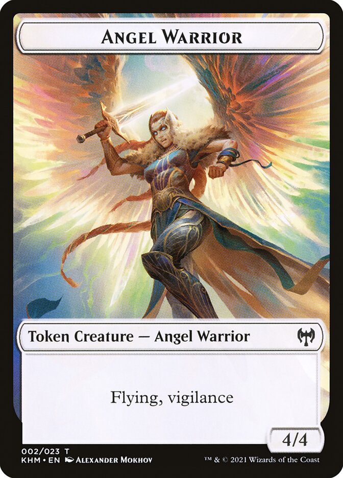 Human Warrior // Angel Warrior Double-Sided Token [Kaldheim Tokens] | The Time Vault CA
