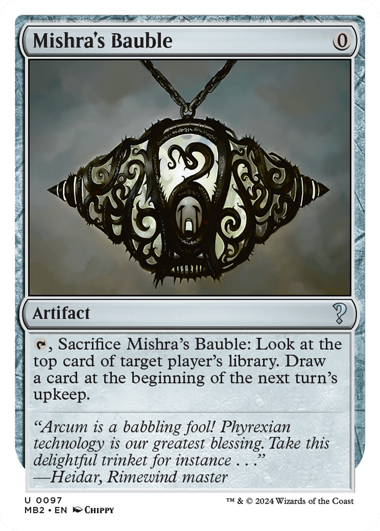 Mishra's Bauble (White Border) [Mystery Booster 2] | The Time Vault CA