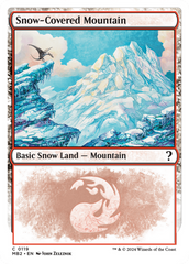 Snow-Covered Mountain (White Border) [Mystery Booster 2] | The Time Vault CA