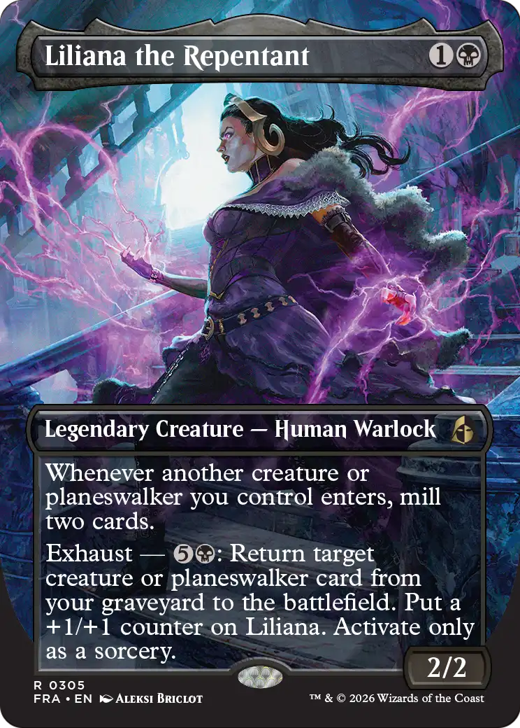 Liliana the Repentant (Borderless) [Reality Fracture] | The Time Vault CA
